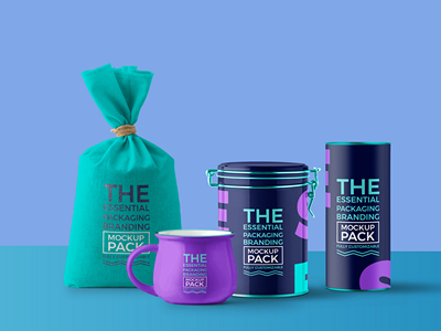 包装袋包装盒茶杯样机