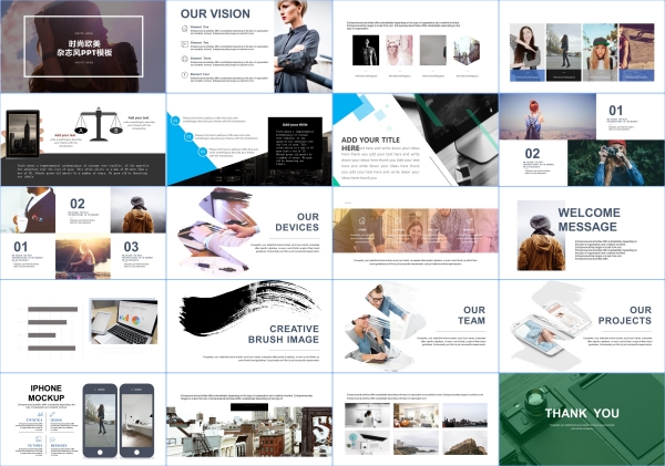 高级感国外欧美简约极简毕业答辩工作总结汇报素材ppt模版