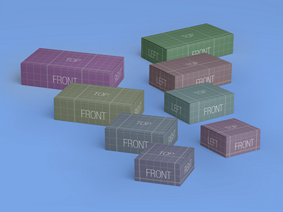 各种大小盒子样机