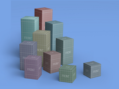 各种大小盒子样机