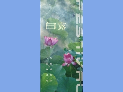 白露二十四节气海报朋友圈图AI格式素材