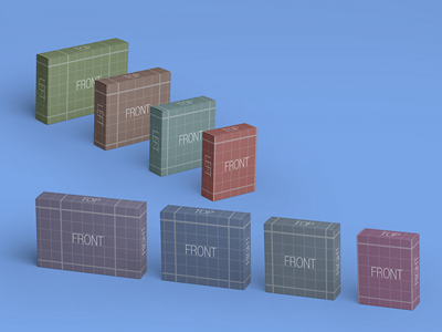 各种大小盒子样机