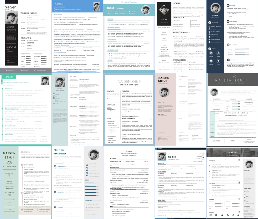 英文简历模板30套