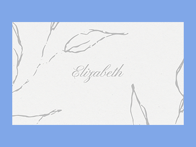 优雅手绘花卉图案高档浪漫婚礼主题邀请函贺卡