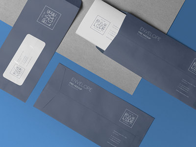 透明窗口信封信纸信用卡邮件样机