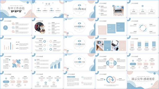PPT素材工作总结汇报商务