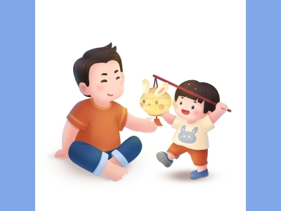 中秋节插画手绘psd格式素材