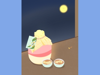 中秋节插画手绘psd格式素材