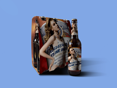 啤酒瓶酒杯啤酒包装样机