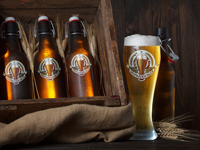 啤酒瓶酒杯啤酒包装样机