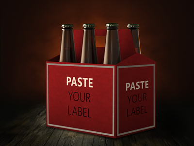 啤酒瓶酒杯啤酒包装样机