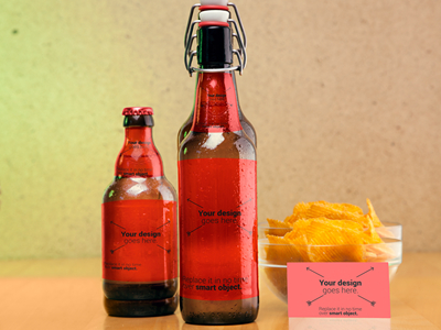 啤酒瓶酒杯啤酒包装样机