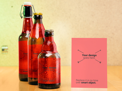 啤酒瓶酒杯啤酒包装样机