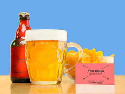 啤酒瓶酒杯啤酒包装样机
