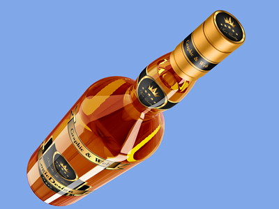 威士忌瓶子玻璃瓶酒瓶样机