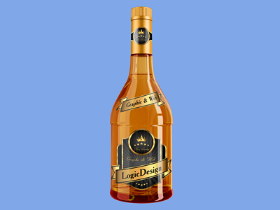 威士忌瓶子玻璃瓶酒瓶样机