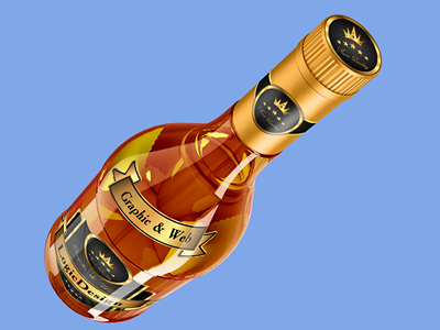 威士忌瓶子玻璃瓶酒瓶样机