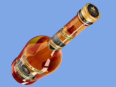 威士忌瓶子玻璃瓶酒瓶样机