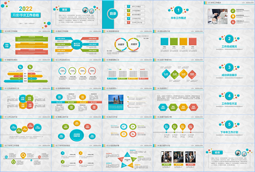 PPT素材工作总结汇报商务