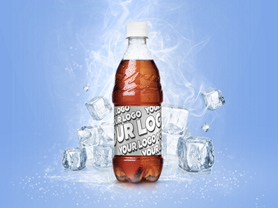 玻璃瓶可乐瓶样机冰镇