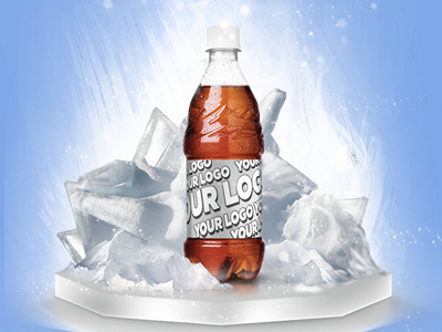 玻璃瓶可乐瓶样机冰镇