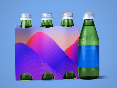 玻璃瓶可乐瓶样机玻璃瓶包装盒