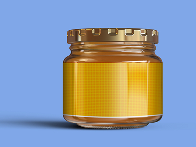 玻璃瓶蜂蜜罐头瓶样机