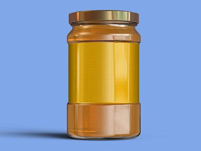 玻璃瓶蜂蜜罐头瓶样机