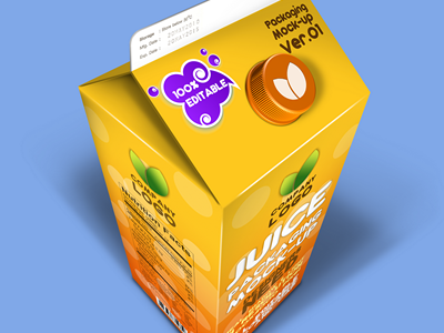 牛奶酸奶果汁包装盒样机