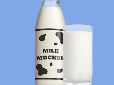牛奶瓶包装样机