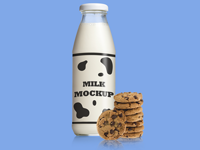 牛奶瓶包装样机