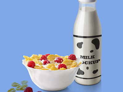 牛奶瓶包装样机