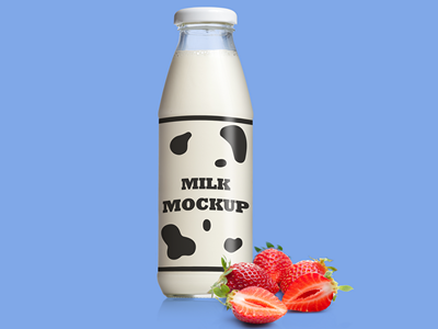 牛奶瓶包装样机