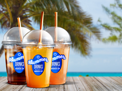 饮料杯饮品杯样机果汁杯