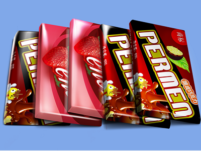 巧克力口香糖包装样机