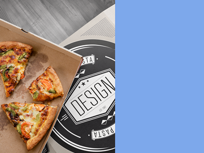 披萨面包面食包装样机