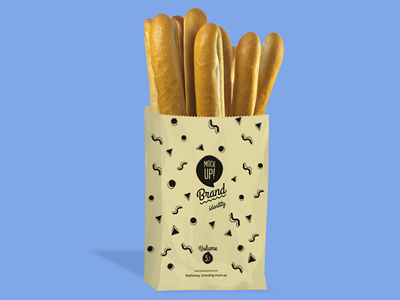 披萨面包面食包装样机法棍面包