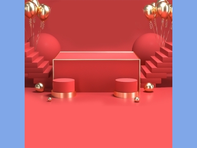 淘宝电商618双十一商品展示立体场景背景图