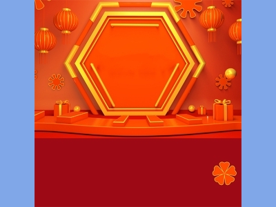 淘宝电商618双十一商品展示立体场景背景图