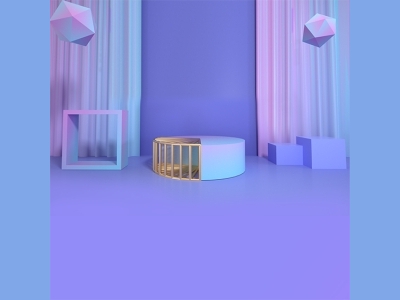 淘宝电商618双十一商品展示立体场景背景图