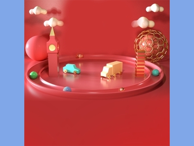 淘宝电商618双十一商品展示立体场景背景图