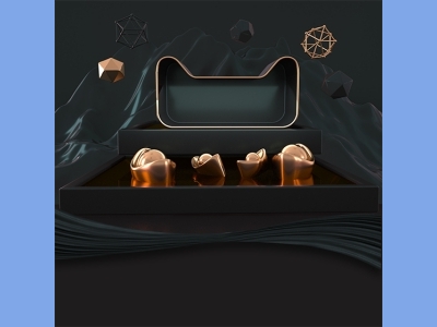 淘宝电商618双十一商品展示立体场景背景图