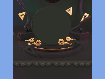 淘宝电商618双十一商品展示立体场景背景图