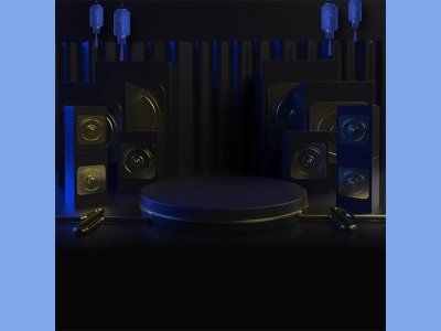 淘宝电商618双十一商品展示立体场景背景图