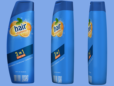 洗发水瓶包装样机