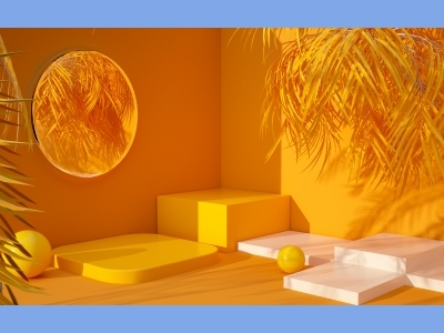 淘宝电商618双十一商品展示立体场景背景图C4D光影场景C4D格式