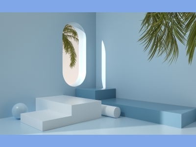 淘宝电商618双十一商品展示立体场景背景图C4D光影场景C4D格式