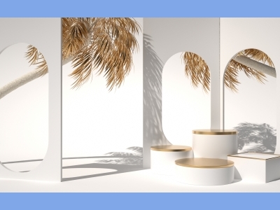 淘宝电商618双十一商品展示立体场景背景图C4D光影场景C4D格式