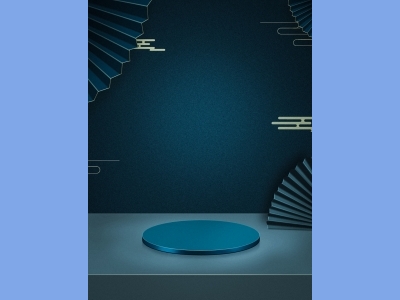 淘宝电商618双十一商品展示立体场景背景图