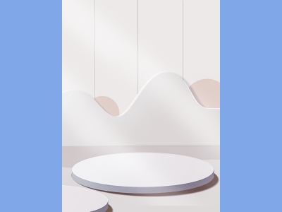 淘宝电商618双十一商品展示立体场景背景图